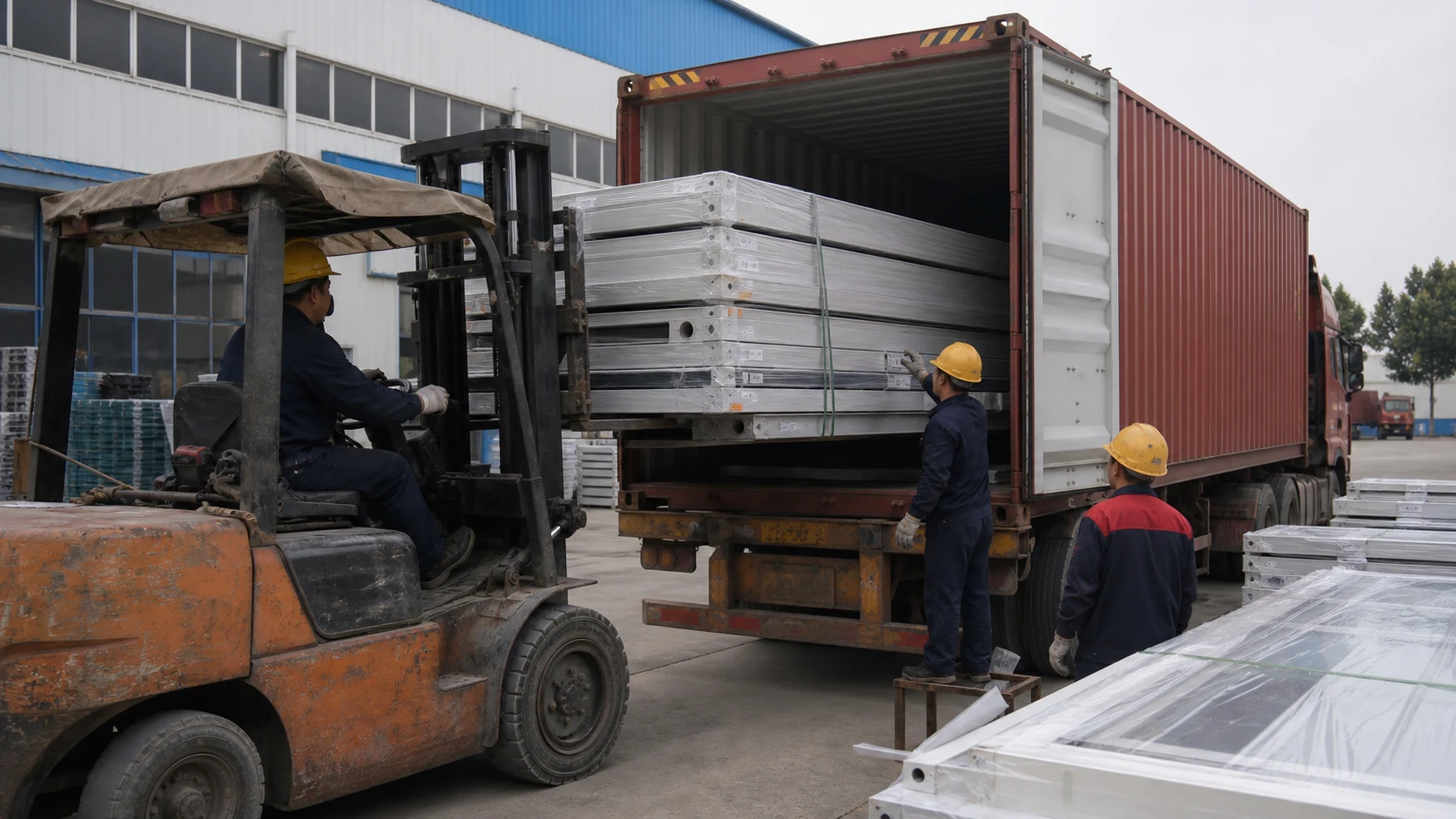 PQSE flat pack container house loading and delivery preparation