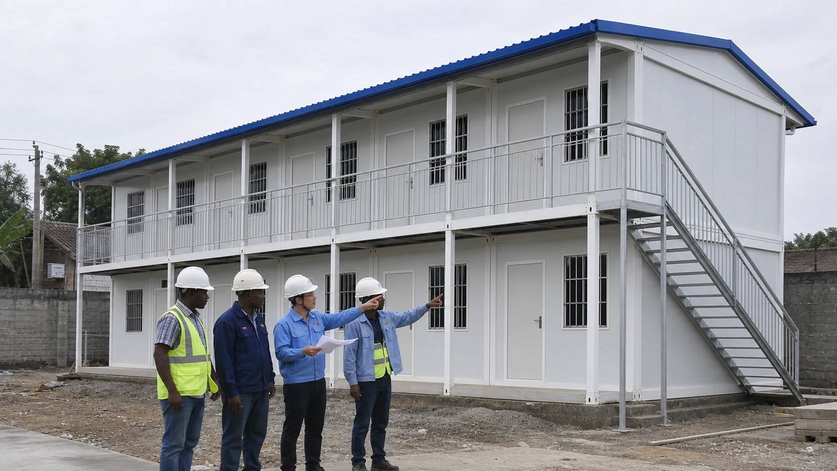 PQSE installation support for a two-story modular building