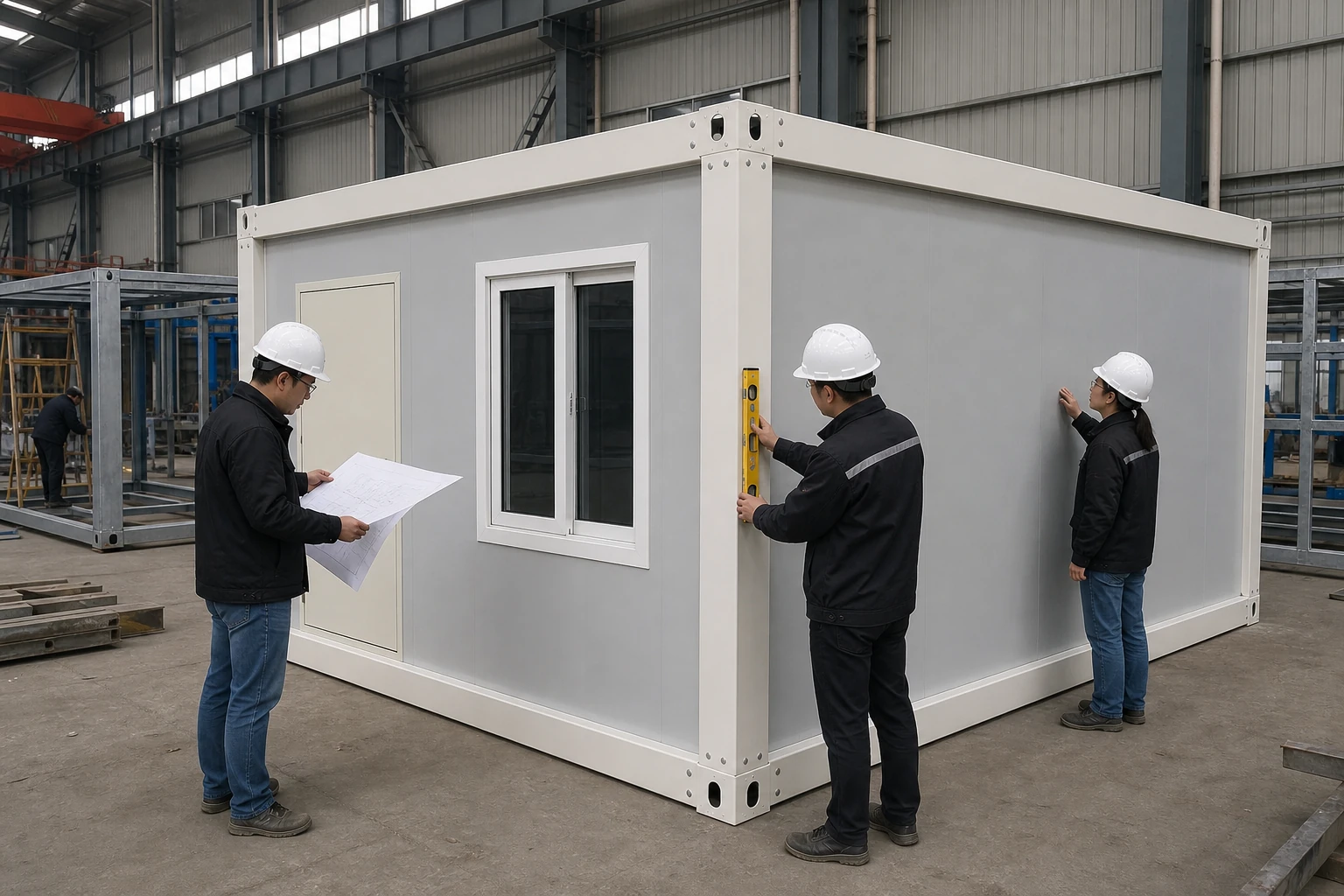 PQSE modular building factory production and quality control