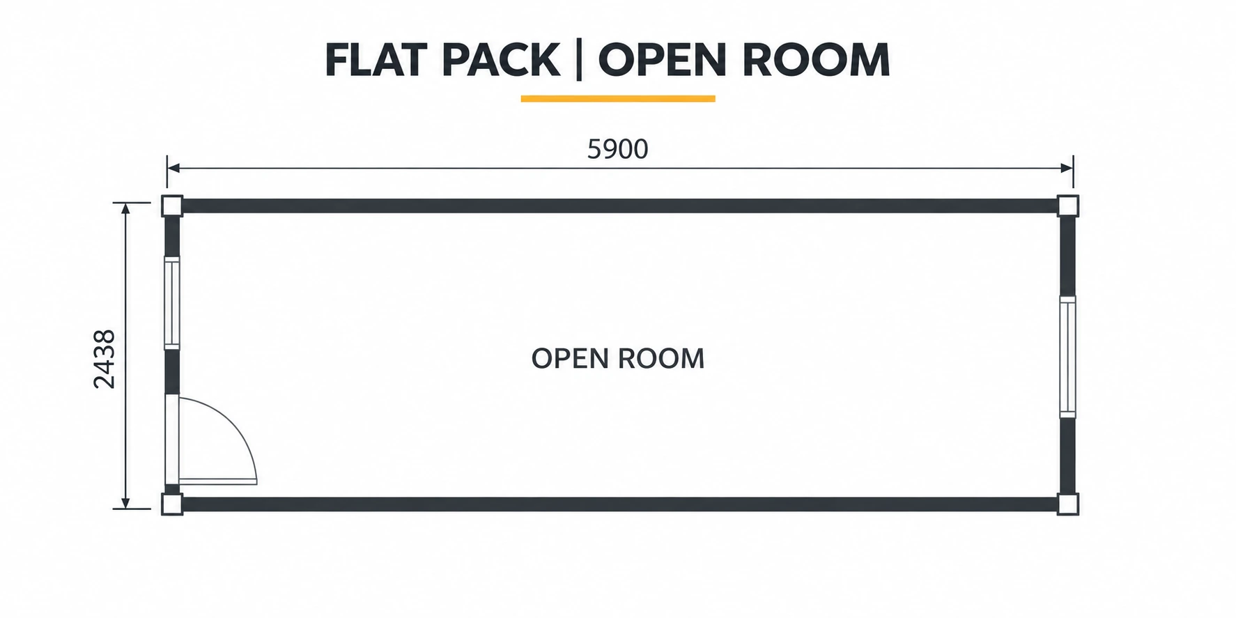 FLAT PACK | OPEN ROOM — floor plan reference