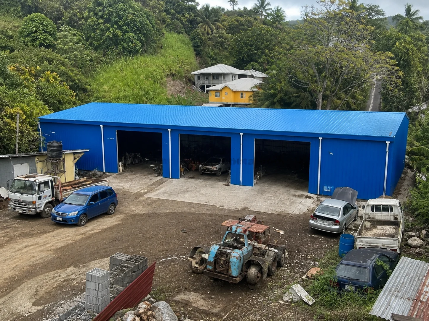 Modular garage exterior overview