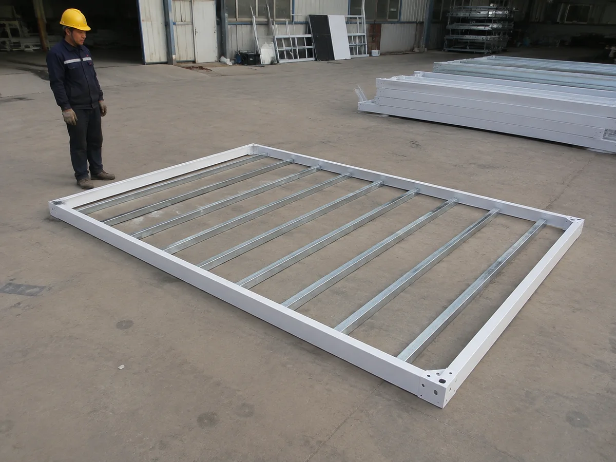 Illustrative base-frame arrangement during site assembly