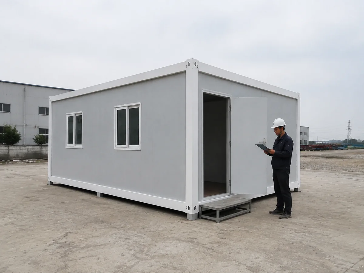 Illustrative final checks before handing over a detachable building