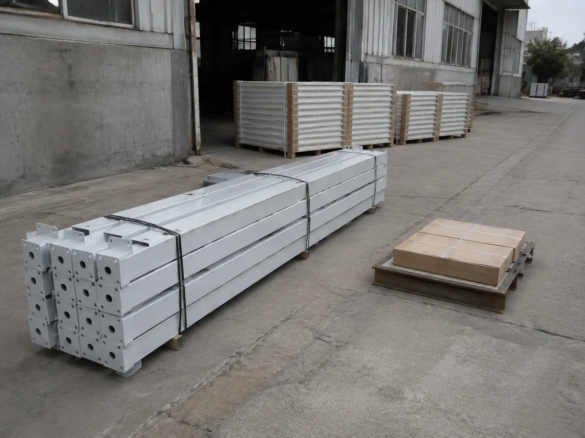 Illustrative protected component packages prepared for dispatch