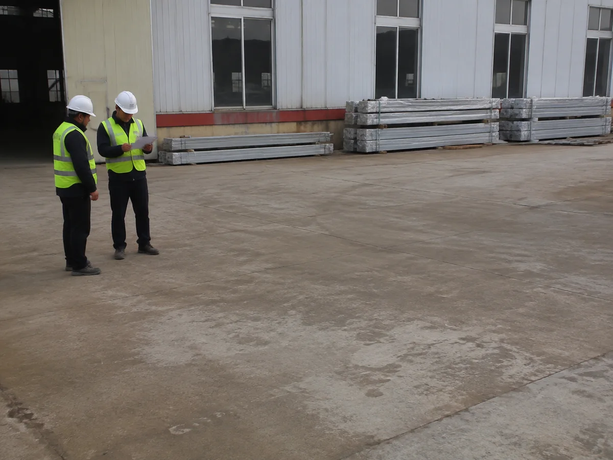 Illustrative site and delivery preparation before assembly