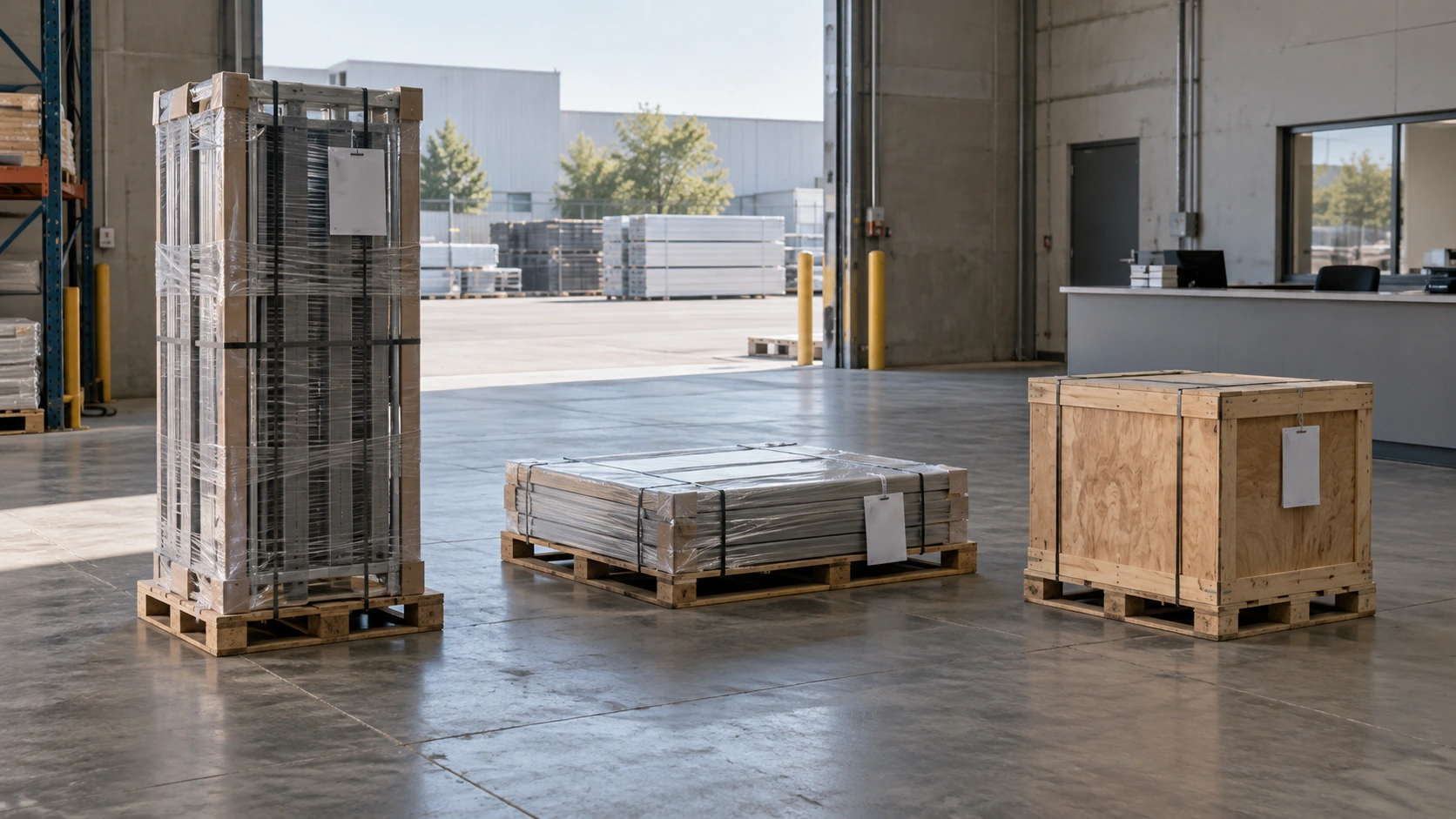 New concept illustration of separated protected component packages in a quiet receiving area.