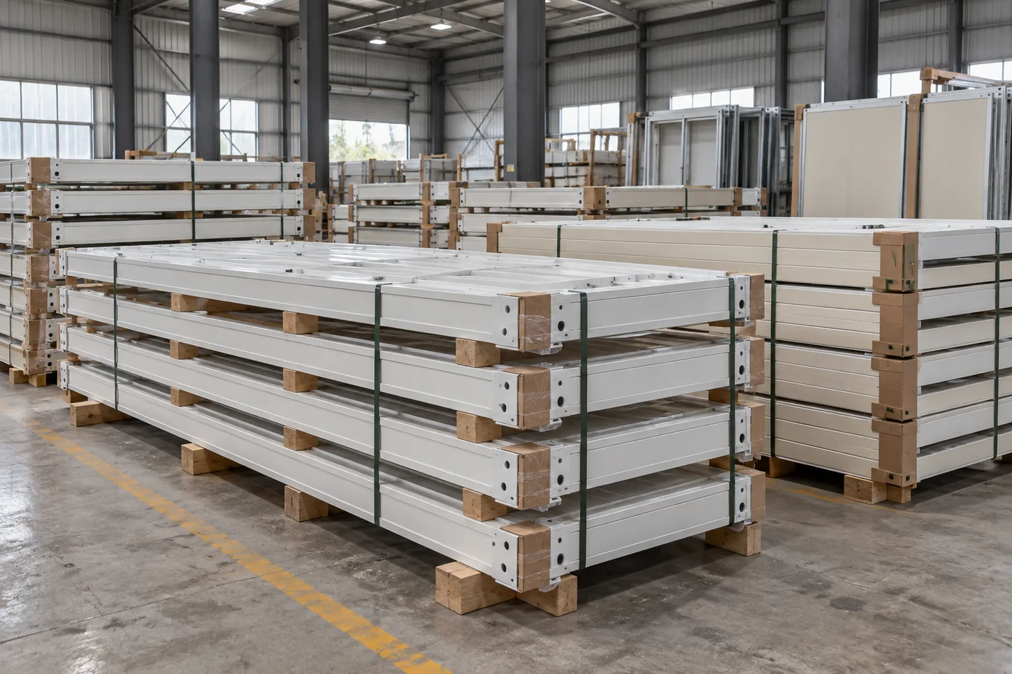 Protected modular frames and wall panels prepared for component delivery