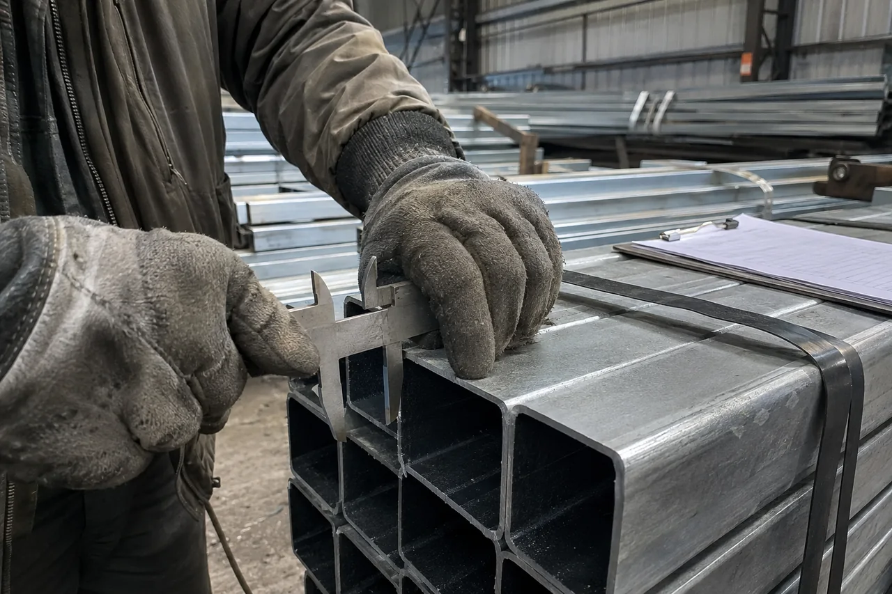incoming steel verification — illustrative process scene