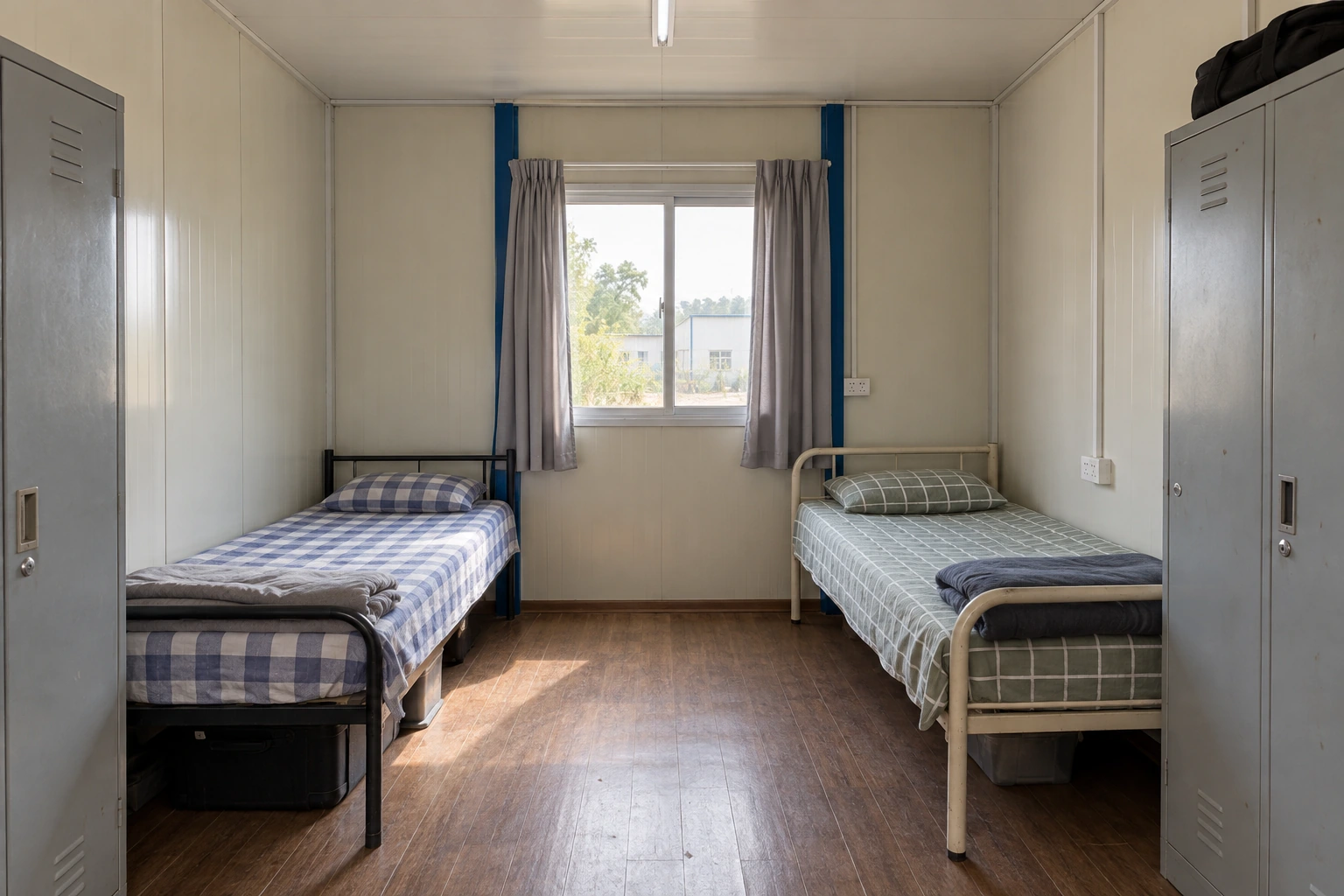 Illustrative K-house room showing beds and circulation