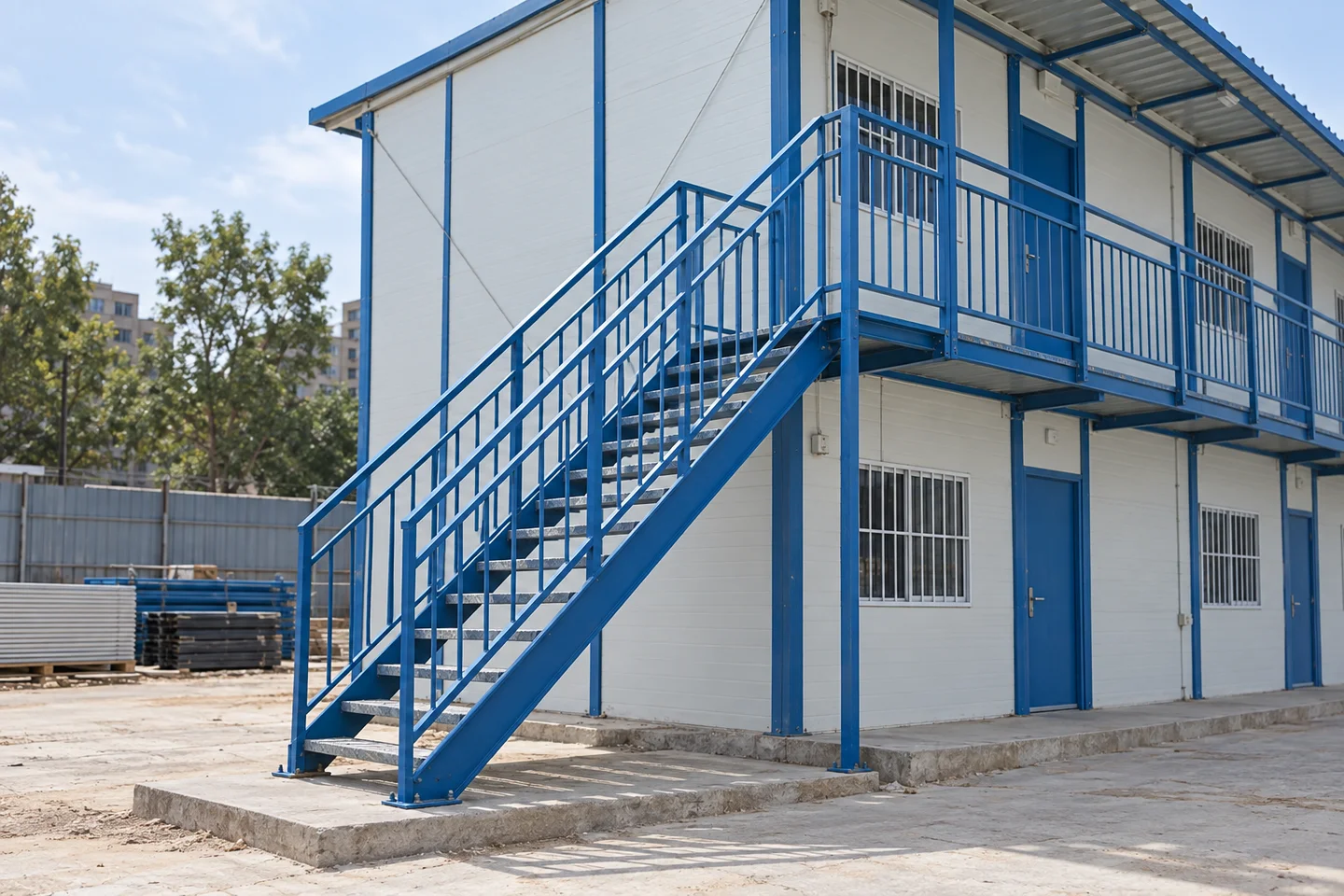Illustrative external stair and corridor arrangement for a two-storey K house