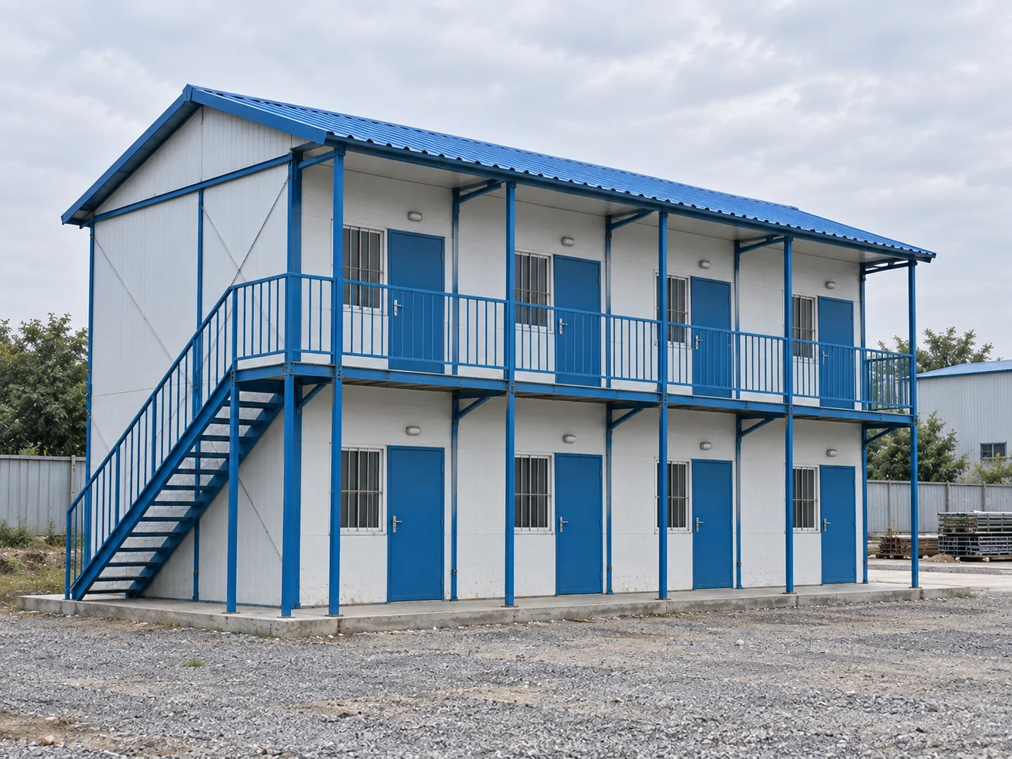 Illustrative two-storey K house configuration with stairs and an access corridor