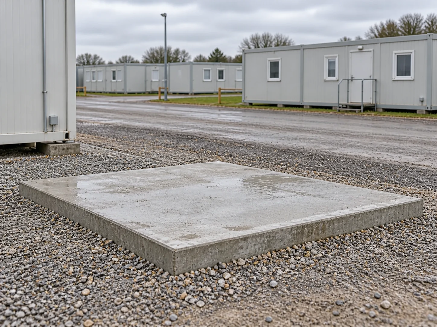 Illustrative prepared support pad and clear site access