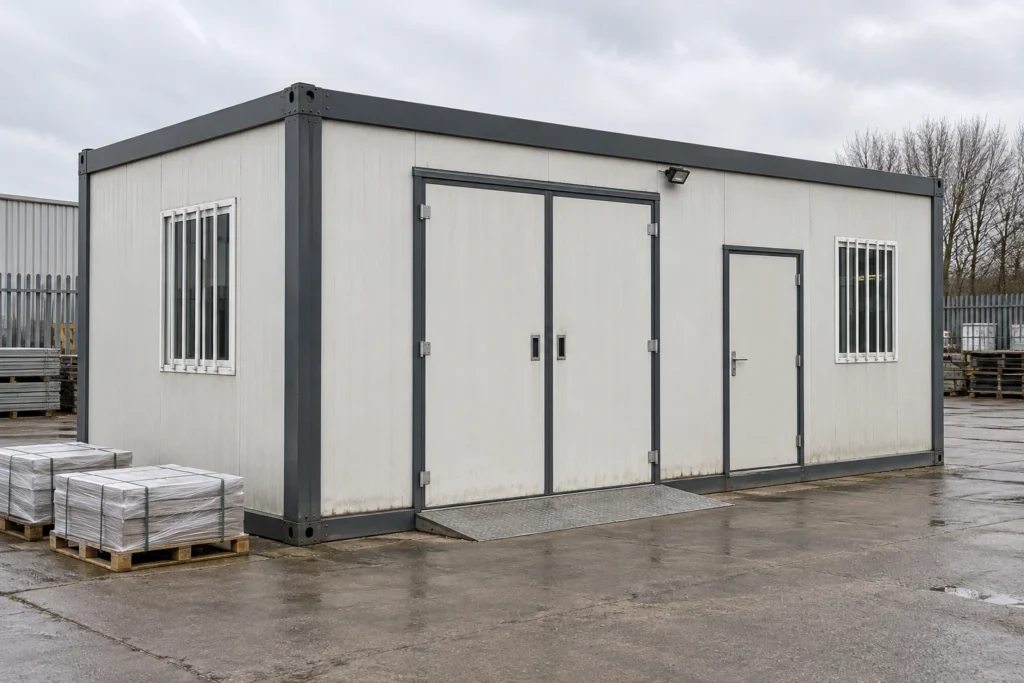 Illustrative small modular project store for a small prefab warehouse