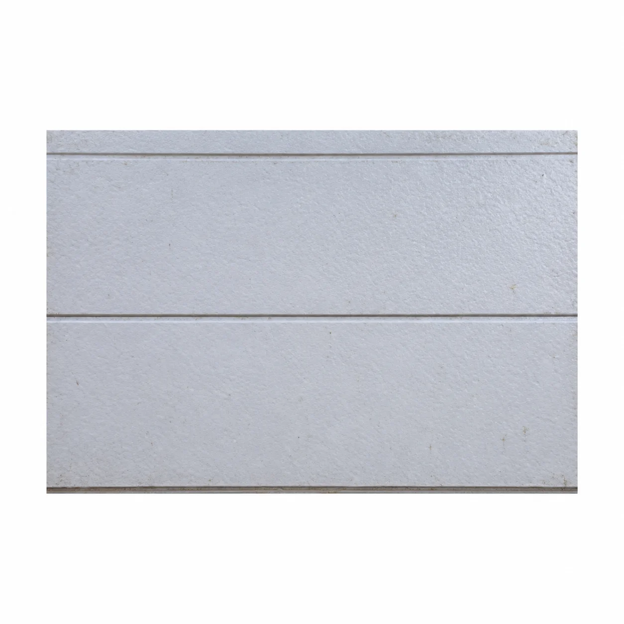 Reference white grooved textured panel sample