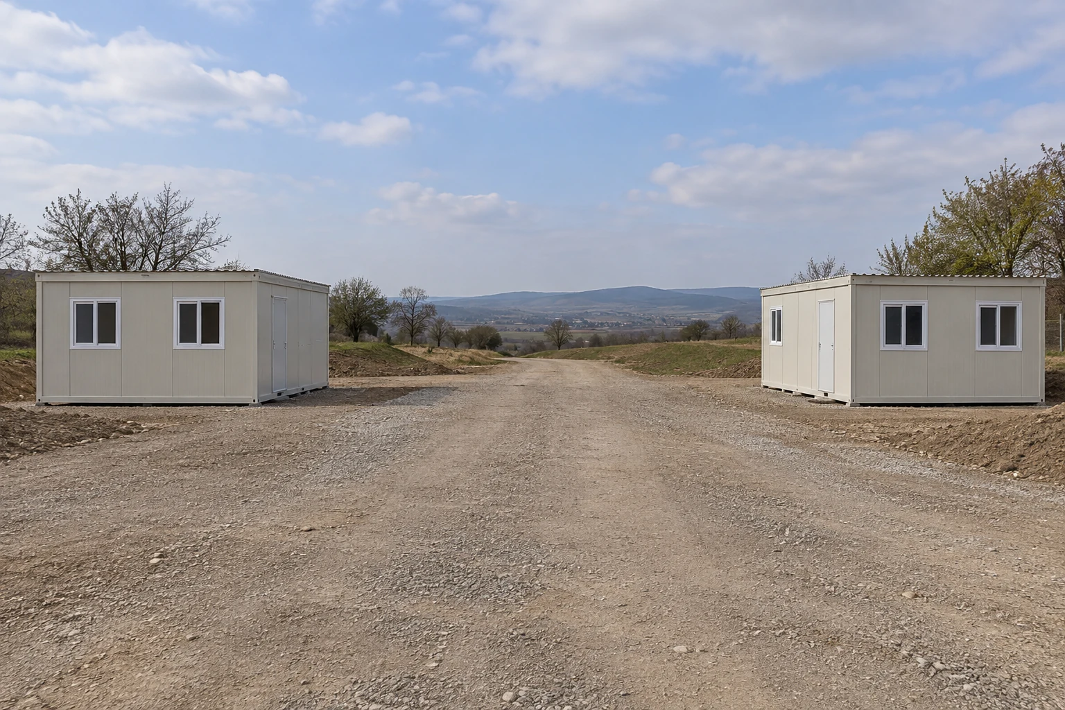 Stationary staged units and the route for the next activity are considered together.