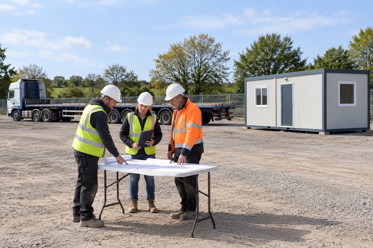 Delivery participants review responsibilities before any handling operation begins.